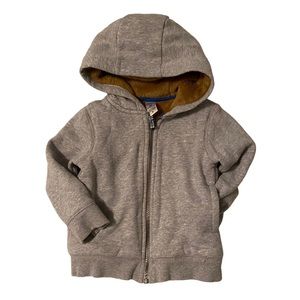 Carter’s Kid Fuzzy-Lined Hoodie. Size 2T. Color. Gray with tan fuzzy lining.